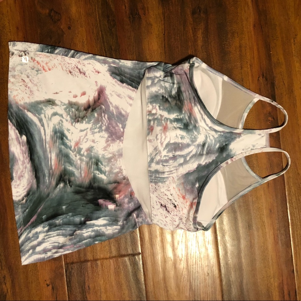 Fabletics Marble Racerback Tank W/ Built In Bra - Picture 3 of 5